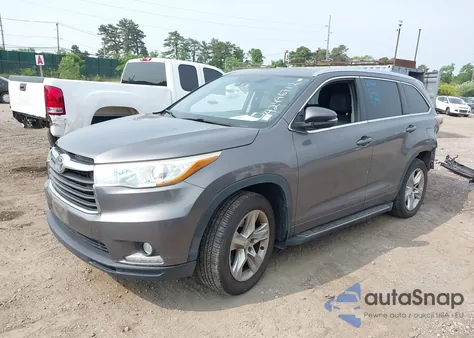 2014 Toyota Highlander Limited/Ltd Platnum z USA, uszkodzony, nr VIN 5TDDKRFH0ES018032